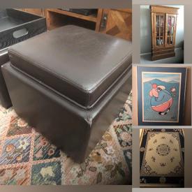 MaxSold Auction: This online auction features frames, glass ware, crystal, coffee maker, dishes, china, art, bookcase, golf lot, carpet, dining table, chairs, dresser, buffet and much more!