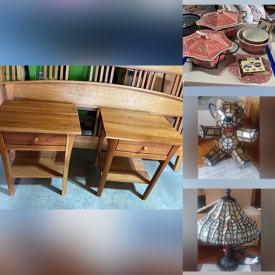 MaxSold Auction: This online auction features furniture such as a dining table, dining chairs, coffee table and more, lamps, seasonal serving ware, pottery, quilts, ceramic serving ware, Belleek, pressure cooker and other small kitchen appliances, Splendor Lighting Corp lamps, radio and much more!