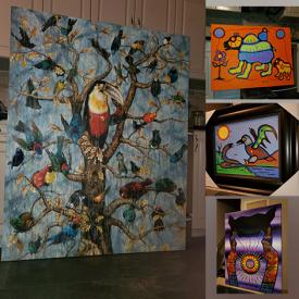 MaxSold Auction: This online auction features original paintings by Donna Weatherall, Karl Burrows, Peter Bighetty, David Morrisseau, Paul Kohoko, Randy Knott, Anthony Jones, Don Chase, Stephen Snake, Mangeshig Pawis, and sculptures and much more!