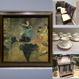 MaxSold Auction: This online auction features original framed art, Noritake china, 42” Panasonic TV, furniture such as dining chairs, cabinet armoire and bar stools, lamps, glassware, sporting equipment, outdoor fireplace and much more!