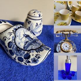 MaxSold Auction: This online auction features a Mikasa crystal clock, Avon collectibles, Lenox dishes, tea set, barware, spa set, Star Wars VHS Anniversary set, Royal Worcester Covered serving dish, Vintage Luster Egg Nog bowl and much more!