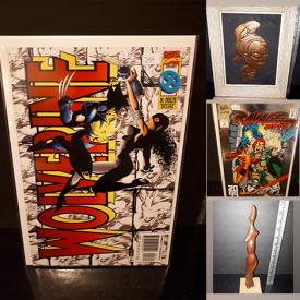 MaxSold Auction: This online auction features comic books such as Ghost Rider, Morbius Midnight Sons, Spider-Man Arachnis Project, Marvel Comics Versus DC, The Uncanny X-Men, vintage pottery vase, handmade ceramic mallard and much more!