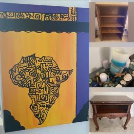 MaxSold Auction: This online auction features bicycle, office supplies, African art, printer, canvas paintings, framed affirmations, craft supplies, TV, beauty appliances, video game system, recliner, desk, small kitchen appliances and much more!