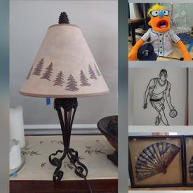 MaxSold Auction: This online auction features framed fans, crystal glasses, suede sofa, small kitchen appliances, vintage Pyrex, bedframes, Legos, video game console, drone, refrigerator, dumbbells, golf clubs, BBQ grill, mountain bike, snowblower, board games and much more!