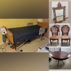 MaxSold Auction: This online auction features hospital bed, table lamps, gardening tools, beach umbrella, painting accessories, mirror, power tool and much more!