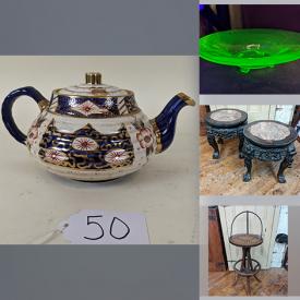 MaxSold Auction: This online auction features art glass, vintage Pyrex & Corningware, vintage cuckoo clock, depression glass, pie recipe plate, art pottery, music boxes, teapots, teacup/saucer sets and much more!
