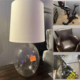 MaxSold Auction: This online auction features a coffee table, dresser, cube table, cabinet, glassware, grill, air fryer, smart hood, refrigerator, toaster oven, fountain, wall art, wooden decor, foot massager, lanterns, kids bike, fire pit, mower, tools and much ore!