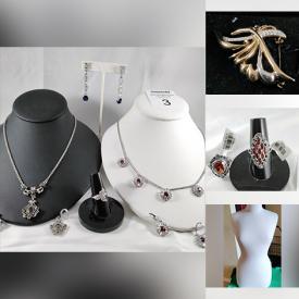 MaxSold Auction: This online auction features jewelry such as 14k gold charms, sterling brooches, rhinestones, vintage fashion rings and turquoise, dress shirts, mannequin and much more!