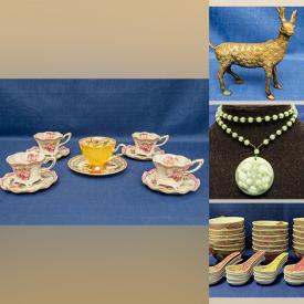 MaxSold Auction: This online auction features Aynsley, Murano art glass, Wedgwood, Goebel, crystal ware, silver plate, Asian artwork, Royal Doulton, sterling silver, amber jewelry, Japanese netsuke, 925 silver jewelry and much more!