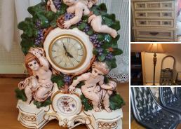 MaxSold Auction: This online auction features a china cabinet, dresser with mirror, coffee table, kitchen cart, chest, figurines, Redskins glasses, Noritake china, floor lamp, wall mirrors, freezer, bird baths, tools and much more!