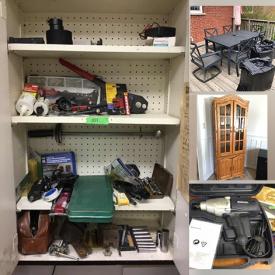 MaxSold Auction: This online auction features power, hand & garden tools, patio furniture, BBQ grill, snow blower, garden pots, oak furniture, DVDs, desk, Indigenous art, La-z-boy reclining sofa, TV, computer accessories, stereo components, painting supplies and much more!