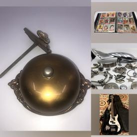 MaxSold Auction: This online auction features: Barracuda Bass Guitar with Gig Bag, Silver/Metal Jewelry, Over 60 Pieces Wrench Socket Set Drive Socket Ratchets, Simoniz S1900 Water Pressure Hose, Antique 1880s Solid Brass Doorbell and much more!