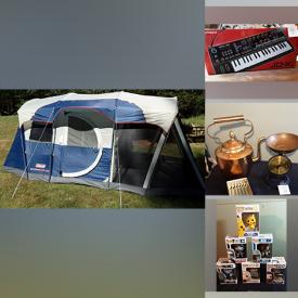 MaxSold Auction: This online auction features Coleman tent, Hess trucks, Star Wars collectibles,\\nNIB keyboard, photography gear, acoustic guitar, Waterford crystal, DVDs, PlayStation 3 games, power tools, 39” Insignia TV and much more!