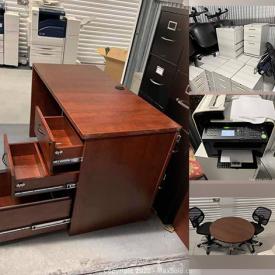 MaxSold Auction: This online auction features office furniture such as desks, chairs, file cabinets, printers, conference table & chairs, cubicles, office refrigerator, microwave and much more!