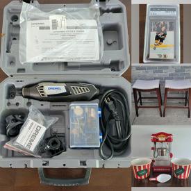 MaxSold Auction: This online auction features hockey trading cards, vinyl albums, yard tools, home decor, PS3 console, power tools, small kitchen appliances and much more!