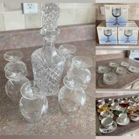 MaxSold Auction: This online auction features NIB stemware, gaming gear, crystal decanters, teacup/saucer sets, servingware, and much more!!