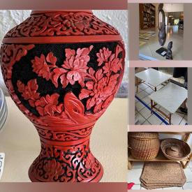 MaxSold Auction: This online auction features Wet Suit, Wall Art, Goebel Klim, Area Rugs, Hamper, Placemats, Napkins, Vintage Chinese Cloisonné, Pre-Columbian Style Figure, Mayan Artifact, Table and much more!