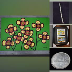 MaxSold Auction: This online auction features original painting by Karl Burrows, gold bracelet, coins, oil lamp, fine art prints by Maud Lewis, Franklin Carmichael, Don Chase, Tom Thomson, David Morrisseau, Gordon Drysdale, and much more!!