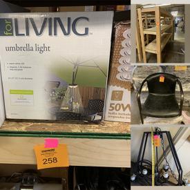 MaxSold Auction: This online auction features home décor such as black chandeliers, framed wall art, blinds, table and floor lamps, mirrors, and light fixtures, furniture such as tables, chairs, shelving, display cases, and bedframes, musical instruments such as a koto and much more!