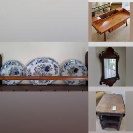 MaxSold Auction: This online auction features a sofa, dresser, table, mirror, lamps, media cabinet, TV, chine sets, crystalware, figurines, kitchen appliances, rugs, bed frames, desk, file cabinet, home decors, and costume jewelry, book shelf and much more!