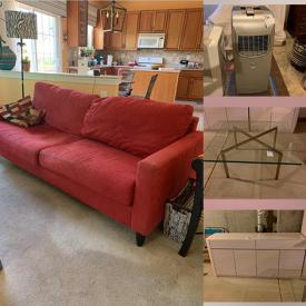 MaxSold Auction: This online auction features items such as Glassware Ice Bucket, Plastic Dishes, Teapot, Plates, Bowls, Mugs, Couch, Book Shelf, Dresser, Heater, Fan, Rug, Air Conditioner, Chair, Child’s Bench, Blanket Rack, Coffee Set, Flatware, Dishware, Kitchen Gadgets, Home Repair, Cords and much more!