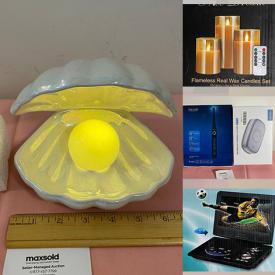 MaxSold Auction: This online auction features boxed items such as small kitchen appliances, beauty appliances, Corelle dishes, art glass, solar lights, ring lights, and suitcases and much more!