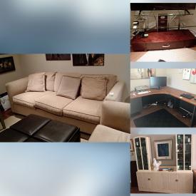 MaxSold Auction: This online auction features items like table, lamps, chairs, cabinet, rugs, candle holder cabinet, vase, TV, shelf, sea set, kitchenware, glassware, Nespresso, kitchen electric appliances, armoire, dresser, bed frame, exercise equipment, games, sofa, ottoman, patio chairs, and much more!