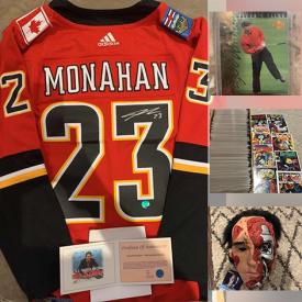 MaxSold Auction: This online auction features sports trading cards, bicycle, Pokemon cards & collectibles, signed jersey, graphic novels, DVDs, men’s clothing, comics, children’s books, action figures, NIB Funko Pops, WWE collectibles, Superhero collectibles, Lego dimensions, and much more!