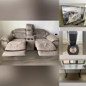 MaxSold Auction: This online auction features items such as Reclining Console Loveseat,  TV, TV Console, Nightstand, Adjustable Office, Foldable King Size Bed, Bekant Desk, Shark Vacuum Cleaner, iRobot Braava jet and more!