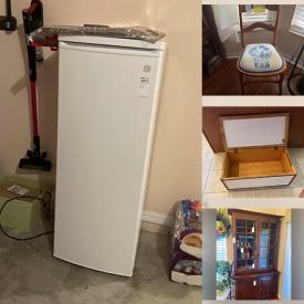 MaxSold Auction: This online auction features items such as a Restaurant shelf, Kenmore Freezer, Room Divider, Mini table, Kitchen Items, Small Appliances, Gardening items, Asian wall art, Lap Desk, Entryway table, Limoges China and much more!