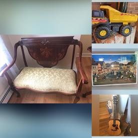 MaxSold Auction: This online auction features framed prints, vintage Mattel, Robert Taylor guitar, furniture such as vintage cabinet, wingback chairs, barrister bookcase, sofa and light table, storage shelving, cast iron stove, power tools, yard tools, sports equipment, Tonka trucks, cookware, vinyl albums, lamps, floor tile and much more!