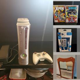 MaxSold Auction: This online auction features Xbox 360 With Controller/hookups, Paradigm Hi-Def Sub Woofer, Ceramic Figures, Comics, Vintage Handmade Wooden Train, 3 PS3 Games, Golem Arcana Figures In Box and much more!