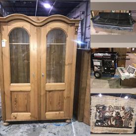 MaxSold Auction: This online auction features chairs, tools, lamp, bike, sofa, armoire, cupboard, cabinet, generator, coffee table, shelving unit, wardrobe, mirrors, wall art, file cabinet, rugs and much more!