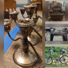 MaxSold Auction: This online auction features vintage toys, Yamaha piano, Monarch pool table, Royal Doulton, sterling silver, Dept 56, baseball memorabilia, furniture such as secretary desk, sofa table, Lane recliner, and Hoosier cabinet, children’s toys, area rugs, books, records, DVDs, stemware, dishware, Schwinn bicycles, yard tools, stair lift, power tools and much more!