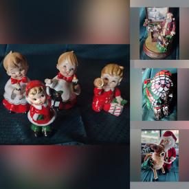 MaxSold Auction: This online auction features Christmas decor such as vintage porcelain, NIB dinnerware, mini Christmas village, kitchen decor, Snow Buddies, crystal, handmade ornaments and much more!