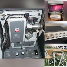 MaxSold Auction: This online auction features storage cubes, vintage leaf table, cabinet, kitchen appliances such as slow cooker, deep fryer, coffee maker, pottery wheel, guitar, Xbox 360, Apple iMac desktop, vintage radio, key-making machine, lawn mower, power tools and much more!