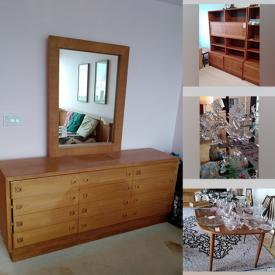 MaxSold Auction: This online auction features furniture such as a teak dining table, dining chairs, secretary desk, La-Z-Boy couch, filing cabinet, teak bookcase, mirrors, embroidery, Swarovski figurines, kitchenware and much more!