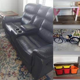 MaxSold Auction: This online auction features TVs, dressers, bar stools, leather love seat, sofa bed, area rug, fitness gear, desks and much more!