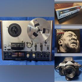 MaxSold Auction: This online auction features vintage Pyrex, table & floor lamps, stereo components, musical instruments, guitar pedals, cameras, speakers, LPs, video game consoles, novelty t-shirts and much more!