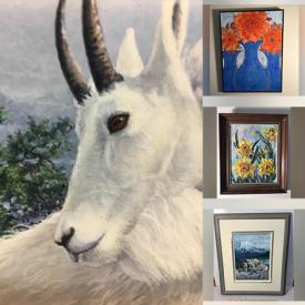 MaxSold Auction: This online auction features artworks such as Marla Wilson “Goat Mountain”, Susan Lindo, Clarence Wells signed silkscreen, original oil on canvas and much more!