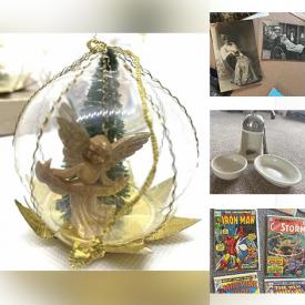 MaxSold Auction: This online auction features Wedgwood potpourri dishes, Coca-Cola collectibles, railroad ephemera, stereo components, costume jewelry, watches, souvenir spoons, comic books, TV, baby clothes, vintage postcards and much more!