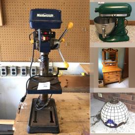 MaxSold Auction: This online auction features small kitchen appliances, studio pottery, cameras, upright piano, video game console, recliner, sewing machine, refrigerator, bike, Power & garden tools, fishing gear, golf clubs, Tiffany-style lamps and much more!