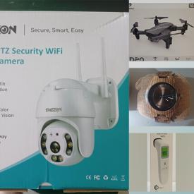 MaxSold Auction: This online auction features NIB items such as massagers, forehead thermometers, solar lights, drones, pet products, security cameras, beauty appliances, earbuds, smartwatches, power tools, and much more!!