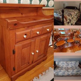 MaxSold Auction: This online auction features items such as a Dry Sink, Painting, Curtains, Framed Art, Oak Cabinet, Clock, Metal Wall Art, Suncatcher, Dresser, Mirror, Clothes Hangers, Pineapple Post Bed, Floor Lamp, Wood Bookcase, Ironing Board, Toile Valances and much more!