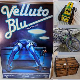 MaxSold Auction: This online auction features vintage tin toys, vintage lunch box, bicycles, Playmobil toys, decanters, leaded glass window, Lego set, board games, crystal chandelier and much more!