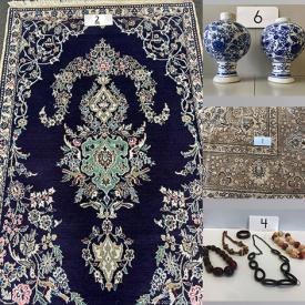 MaxSold Auction: This online auction features area rugs, costume jewelry, vintage miniature dishes, art glass, Limoges urns, Asian garden stool, ceramic figurines, teacup/saucer sets, area rugs and much more!