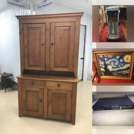 MaxSold Auction: This online auction features a Bowflex treadclimber, pine Lanark County hutch, chairs, antique piano stool, pine storage and others, stone sculpture, floor lamp, Novation piano, Roots messenger bag, Persian rug, wall art, candleholders, hiker poles, window frame mirror, pottery lamp and much more!