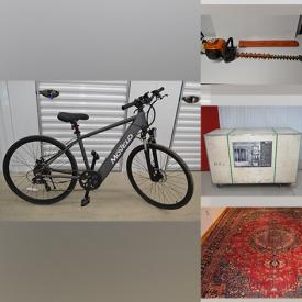 MaxSold Auction: This online auction features generators, NIB steam/shower room, e-bike, presser washer, area rugs, power tool and much more!