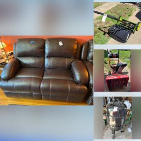 MaxSold Auction: This online auction features items such as Lawn Mower, Snow Blower, Grill, Ladder, Vintage Chair, Coat Rack, End Tables, Love Seat, Coffee Table, Lamps, Cd Shelf, Shelving Unit, Candles, Candle Holders, Clock, Sprinkler Head, Water Globes, Cooler, Exercise Bike, Saxophone, Fireplace Screen, Tools and much more!