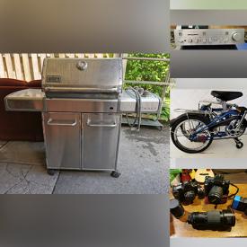 MaxSold Auction: This online auction features sterling silver jewelry, aluminum windows, power tools, side tables, small kitchen appliances, books, DVDs, lamps, power tools, bicycles, golfing gear, Weber grill, dress mannequins and much more!